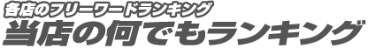 風俗店のフリーワードランキング 当店の何でもランキング